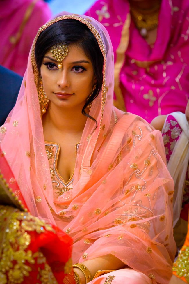 indian wedding bridesmaid portrait traditional attire ceremony
