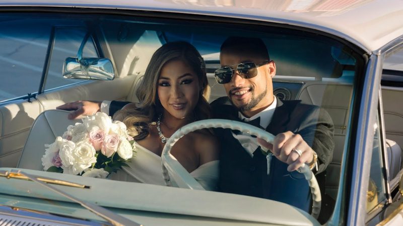 Las Vegas Elopement Film with Vintage Car | Reiko & Sean | Cinematic Elopement
