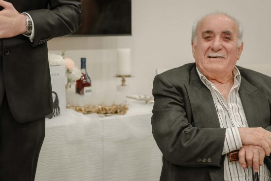 Grandfather attending his granddaughter's Armenian wedding in Las Vegas