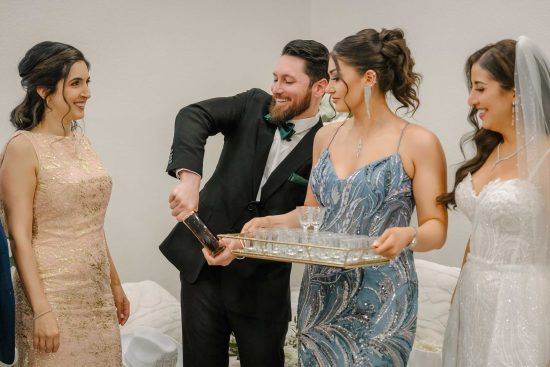 Traditional Armenian wedding toast at the bride's family home in Las Vegas